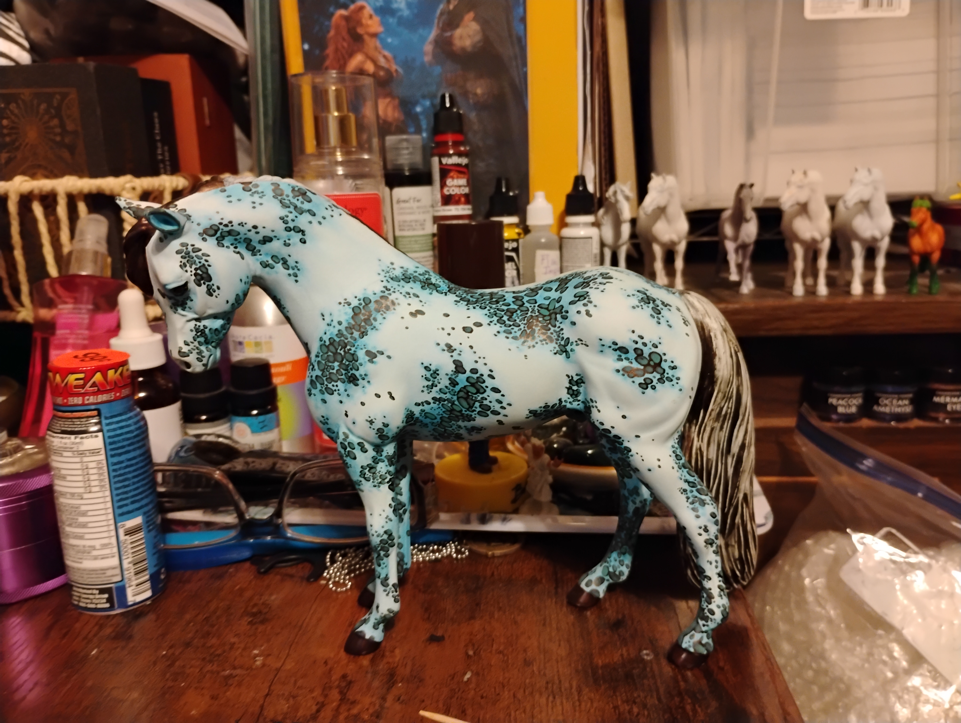 Opposite side of Beautifully Corrupted custom model horse