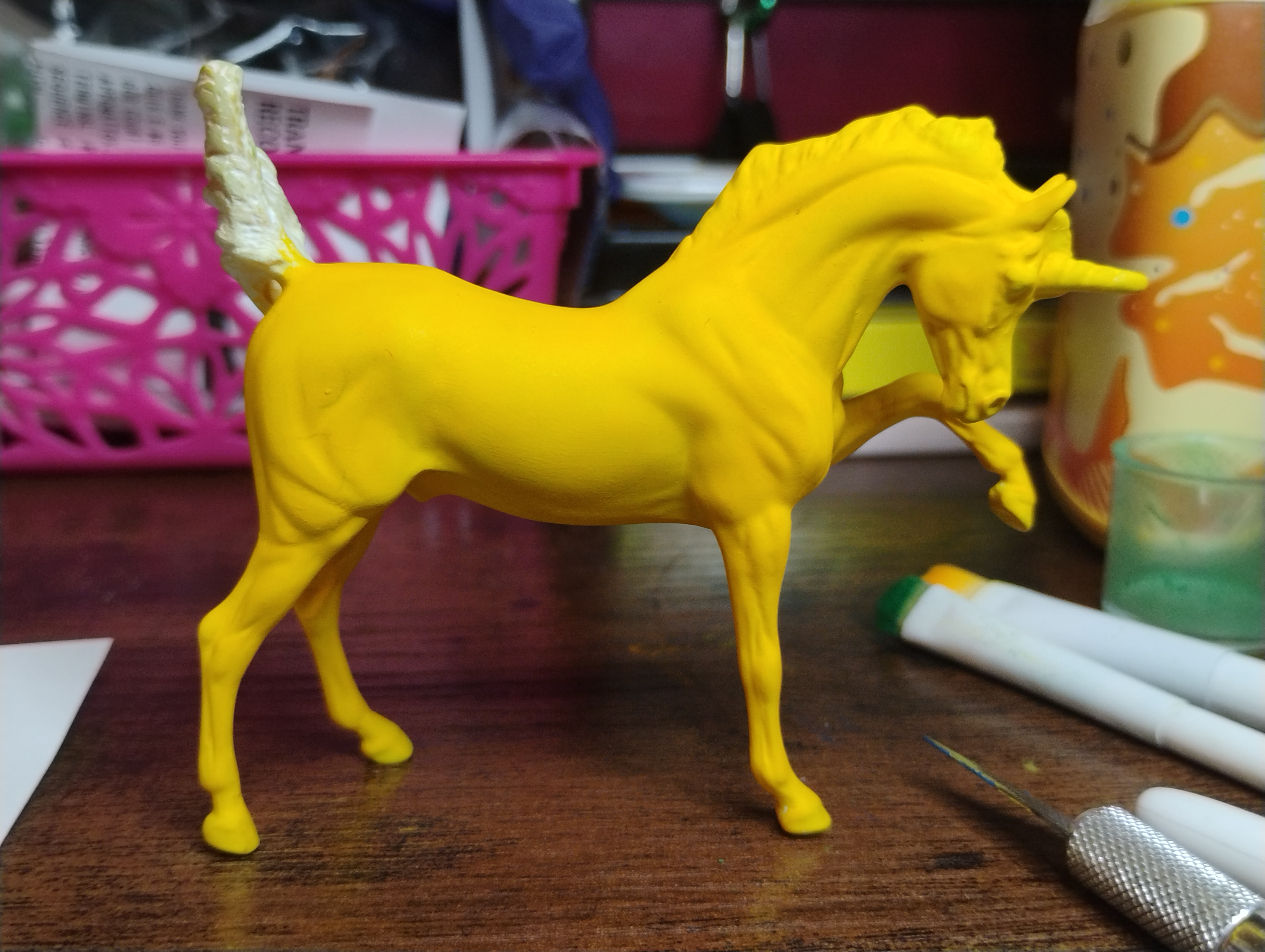 Seraph's Holy Fire celestial Nightmare model horse work in progress